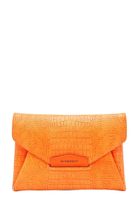 Givenchy Envelope Clutch in Orange 